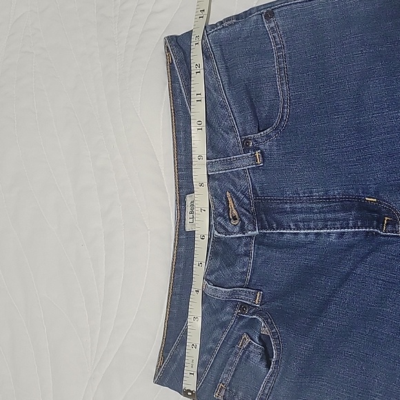 L.L. Bean Jeans Womens Size 4 Blue Straight Cut flex Classic Fit - Picture 10 of 14